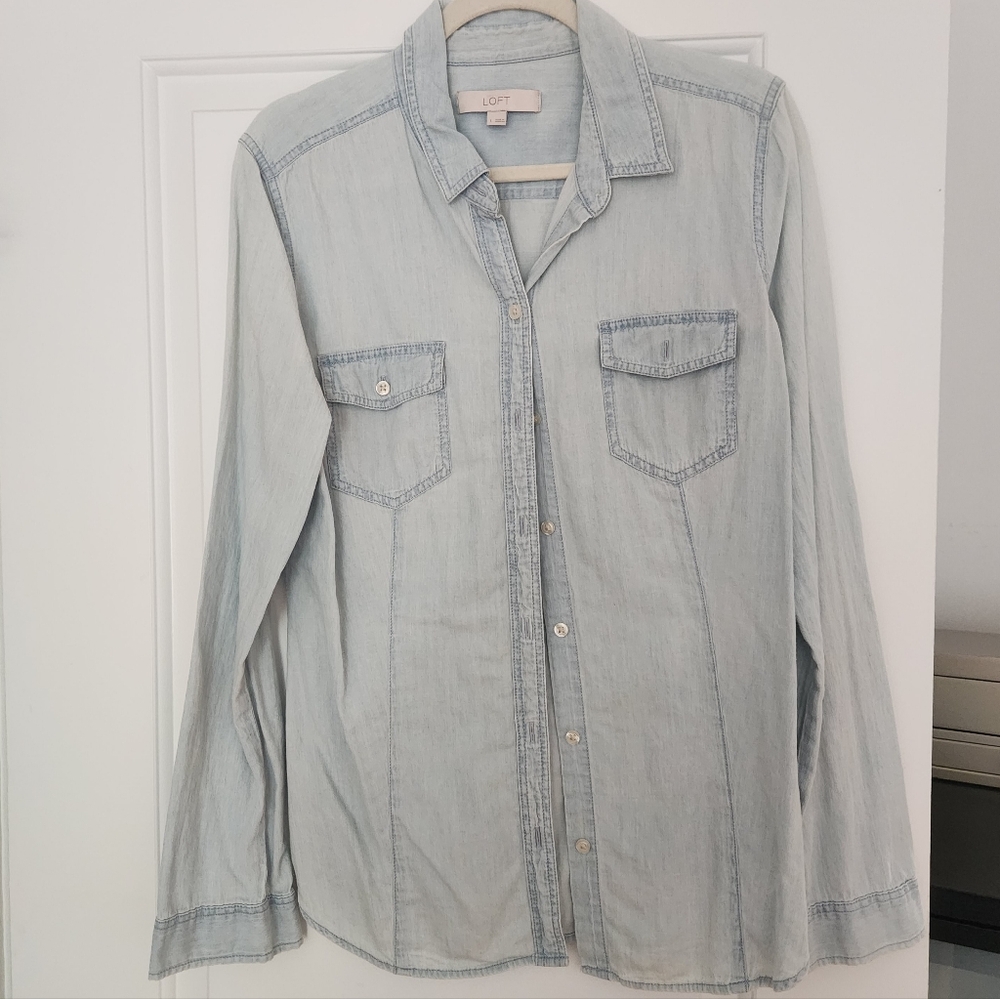 LOFT Chambray Button Down